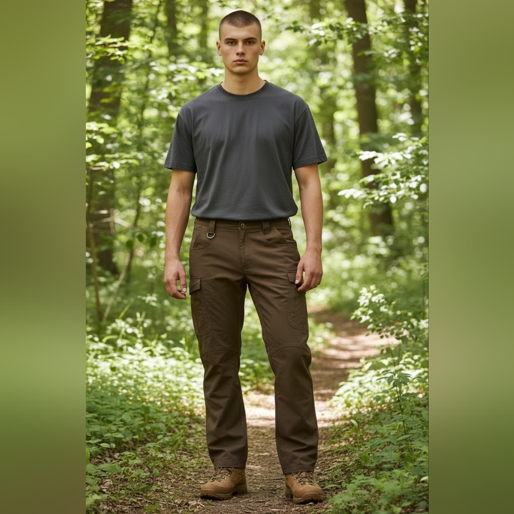 Men's FlexCamo Brown Cargo Pants - HOST PICK - Picture 12 of 12